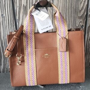 NWT Coach Straw Web Smith Tote